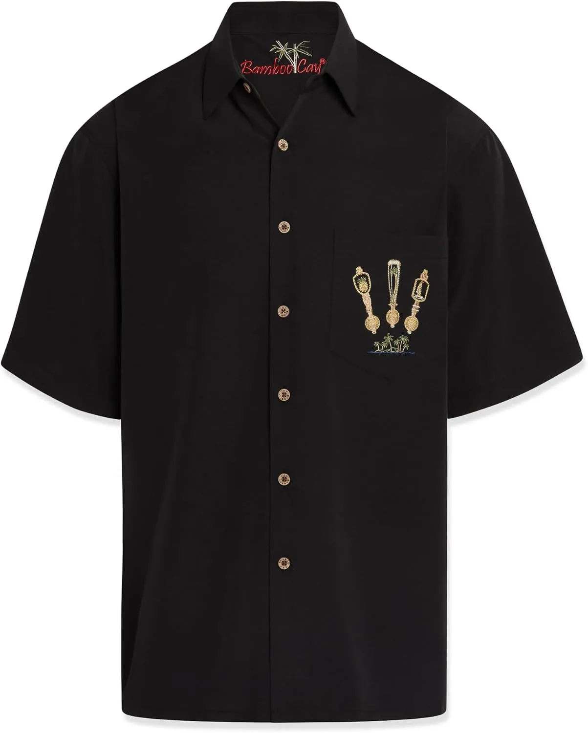 Bamboo Cay Weekend Edition Men's Regular-Fit Short Sleeve Casual Embroidered Shirt