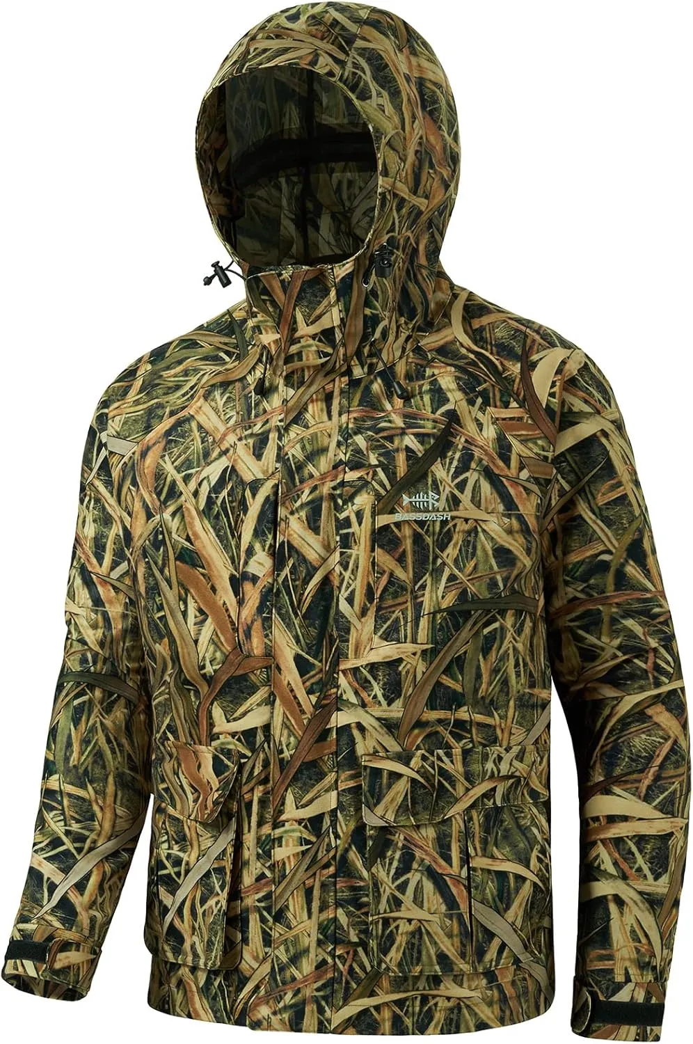 BASSDASH Walker Breathable Waterproof Fishing Hunting Wading Jackets with Silent Outer Fabric for Men Women in 7 Sizes