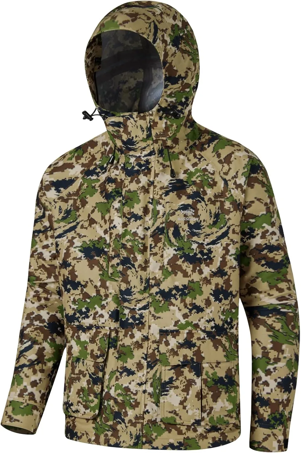 BASSDASH Walker Breathable Waterproof Fishing Hunting Wading Jackets with Silent Outer Fabric for Men Women in 7 Sizes