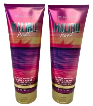 Bath & Body Works Malibu Heat Ultimate Hydration Body Cream 8 Ounces Pack of 2