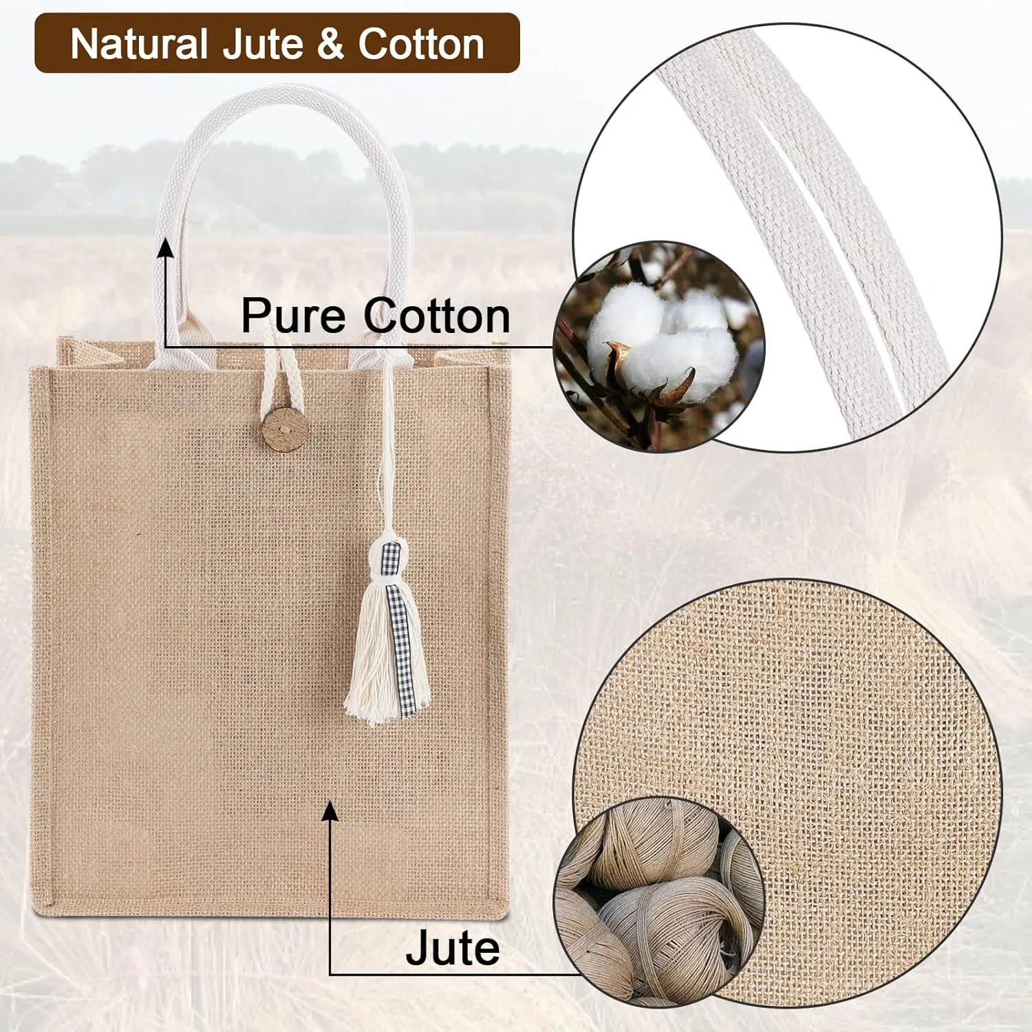 Beach Bag for Women, Straw Beach Tote Bag with Pocket Tassel Handle Waterproof Lining, for Summer Vacation Pool Gift
