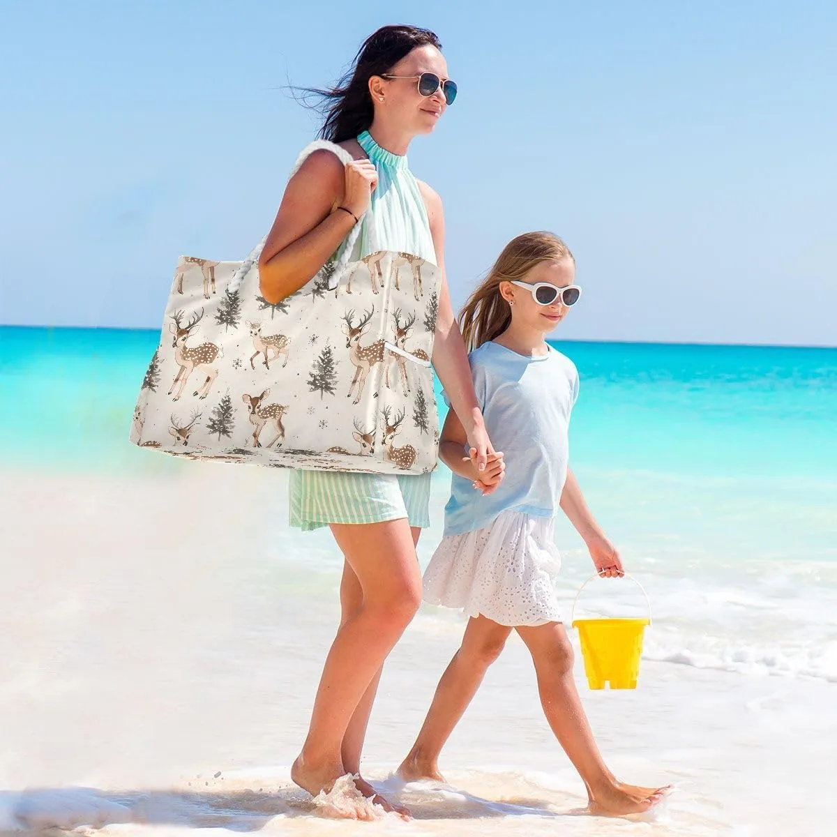 Beach Bags for Women Large Beach Tote Shoulder Bag Waterproof Sandproof for Travel Nurse