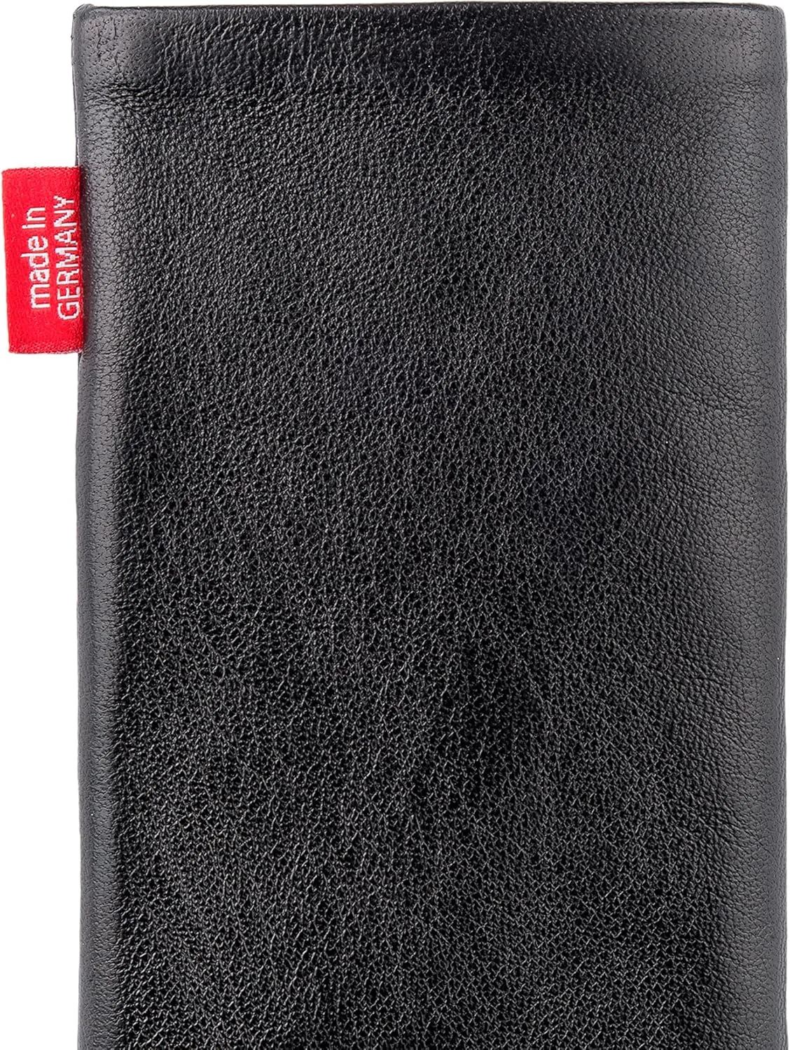 Beat Black Custom Tailored Sleeve for Mobistel Cynus E4. Fine Nappa Leather Pouch with Integrated Microfibre Lining for Display Cleaning