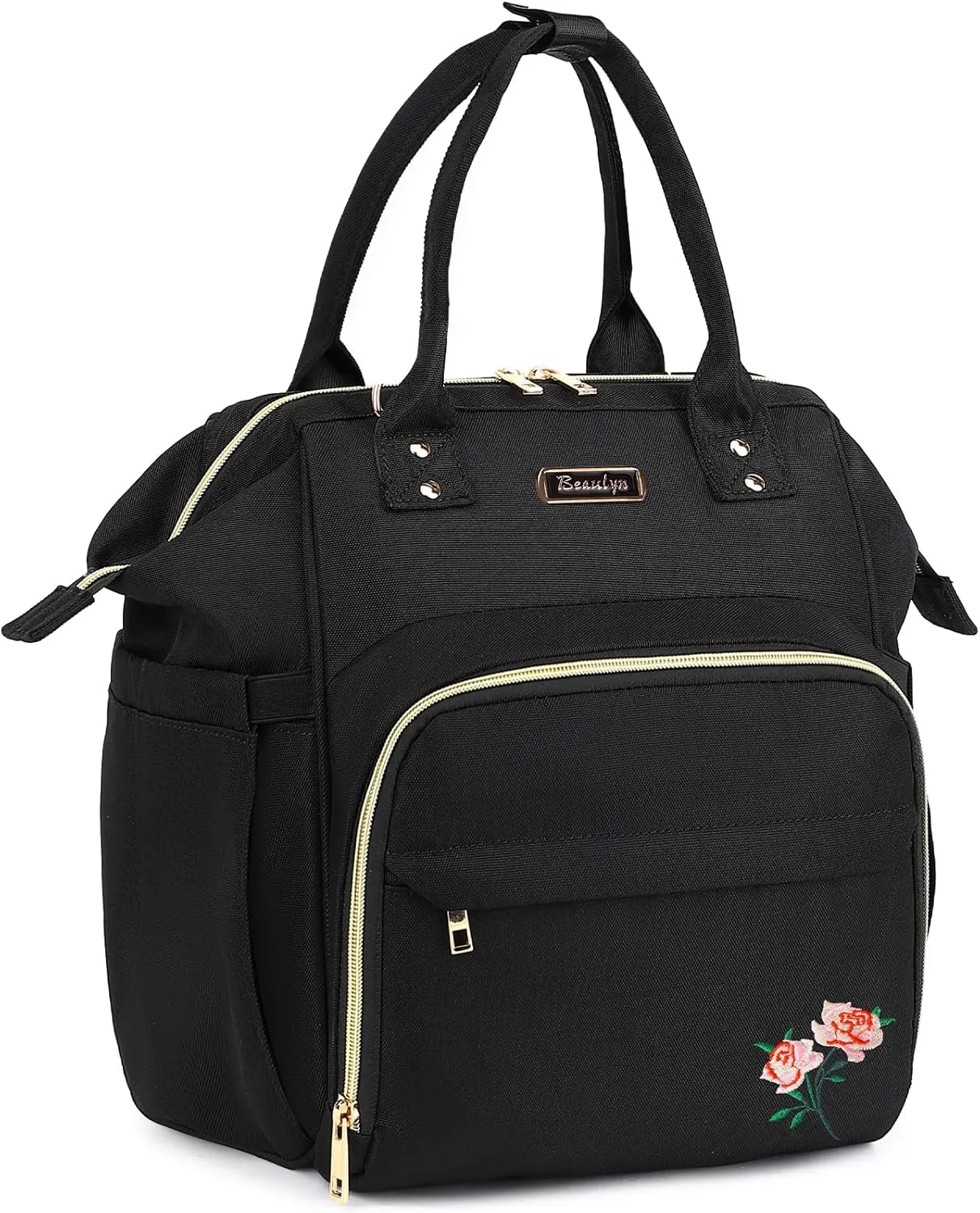Beaulyn Small Diaper Bag Backpack, Mini Diaper Bag Tote & Portable Crossbody Backpack with Insulated Pocket