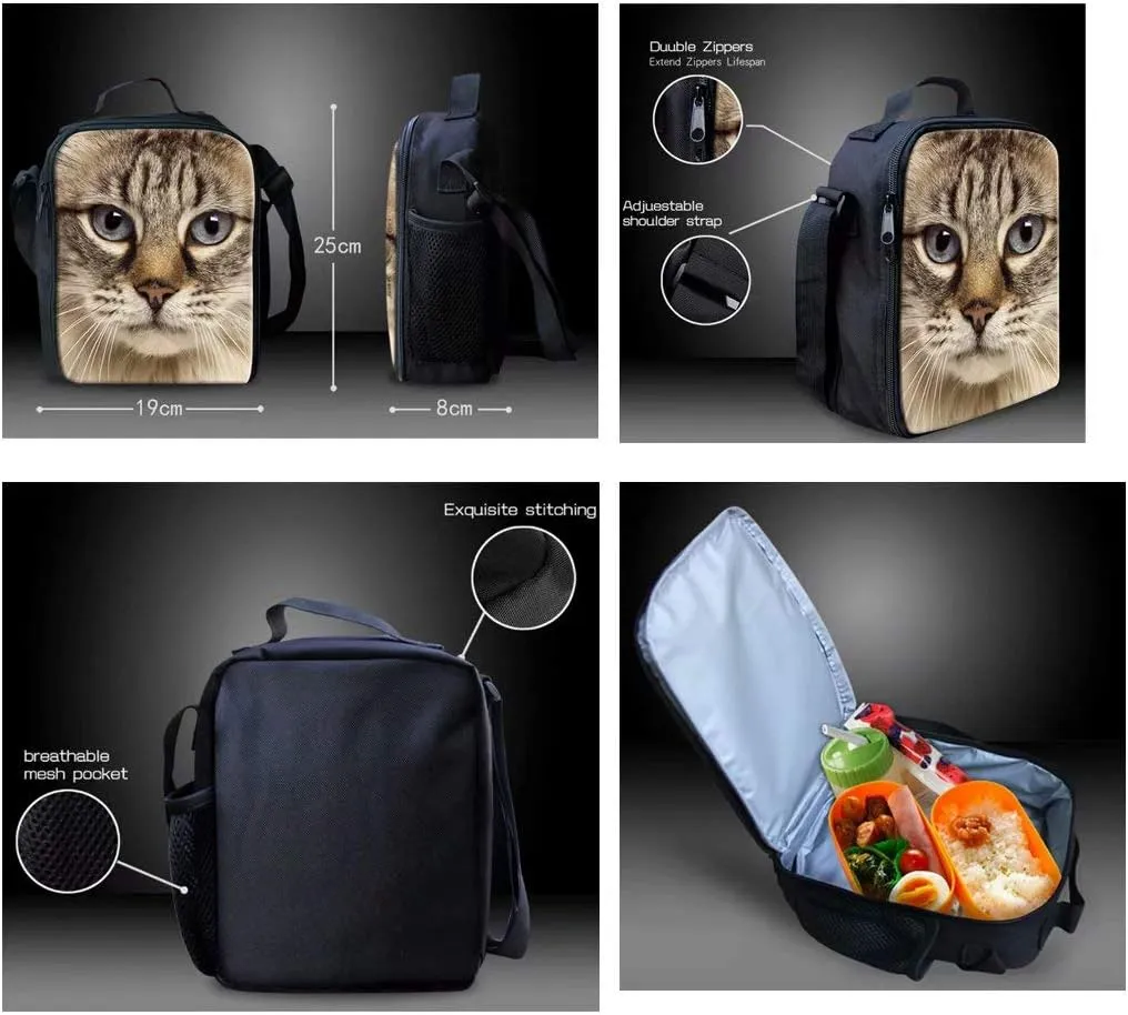 Beauty Collector Designer Dog Dalmatian Backpack Bookbags Set for School Cute Lunch Bag, Pencil Case and Big Backpacks