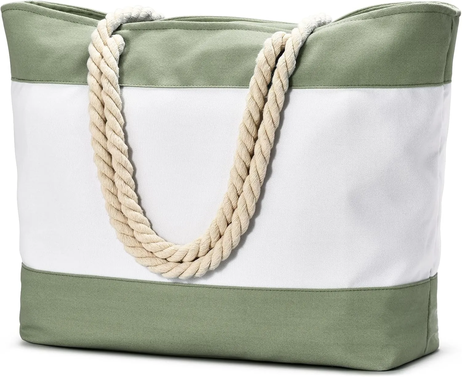 Becokan Initial Beach Bag Waterproof Canvas Beach Tote Bag Zipper Personalized Gifts for Women Her Birthday Travel Essentials