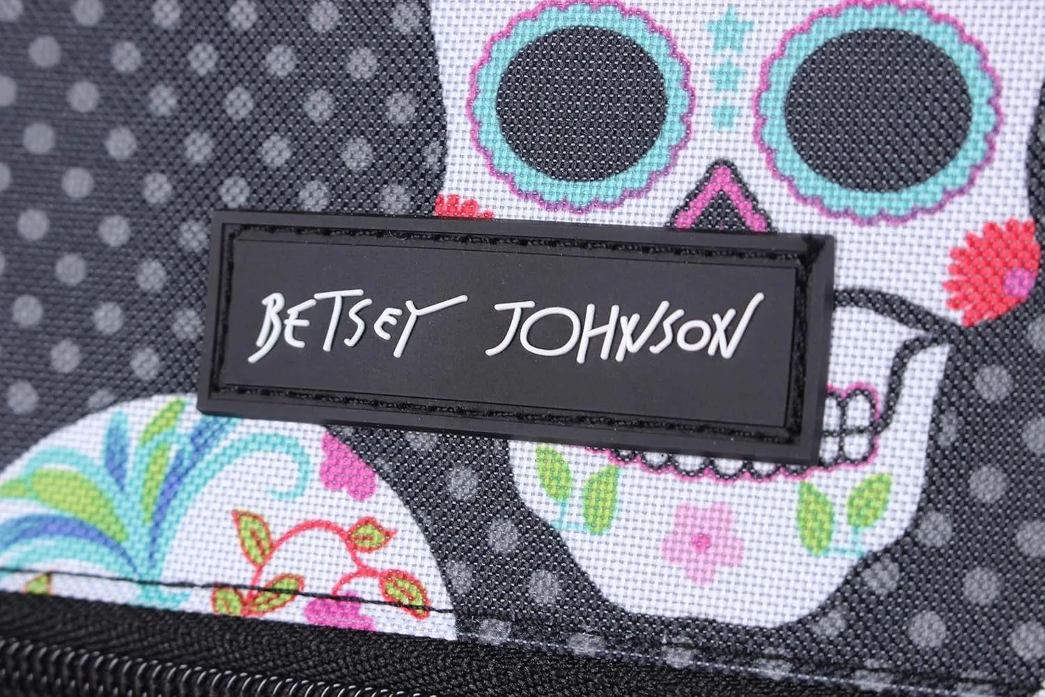 Betsey Johnson Designer Carry On Luggage Collection - Lightweight Pattern 22 Inch Duffel Bag- Weekender Overnight Business Travel Suitcase with 2- Rolling Spinner Wheels (Skull Party)