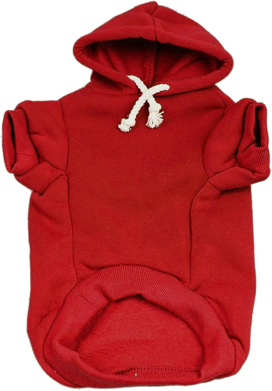 Big Brother Heart Paw Pullover Fleece Lined Dog Hoodie (Red Hooded Sweatshirt)