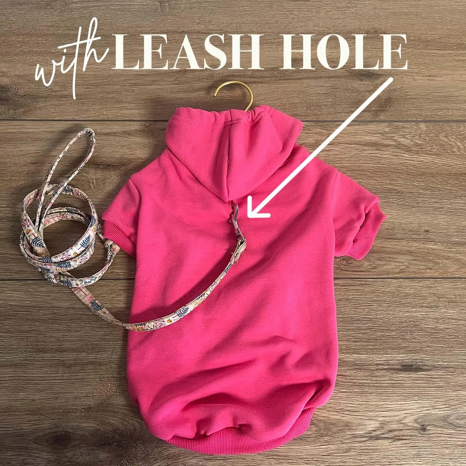 Big Sister Heart Paw Baby Announcement Dog Hoodie Fleece Lined Pullover Sweatshirt with Leash Hole (Green, Small 86)