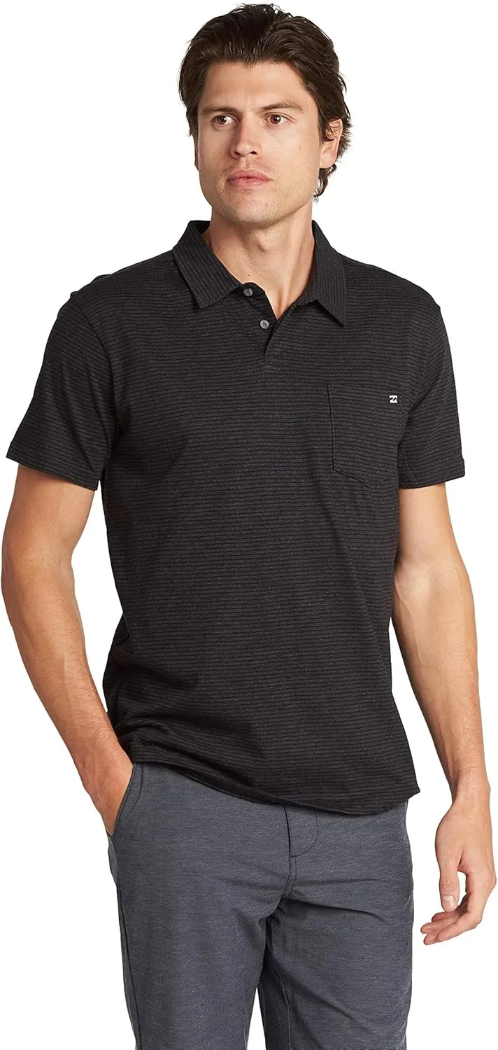 Billabong Men's Polo Short-Sleeve Shirt, Classic Polo Shirt with Button Closure & Check Pocket