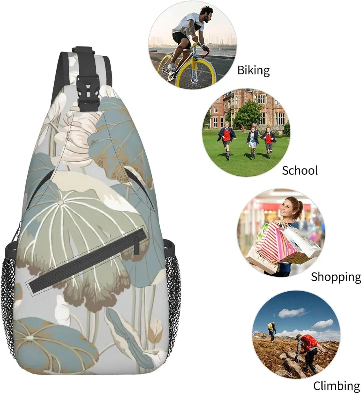 Black And White Soccer Ball Pattern Crossbody Bag Chest Shoulder Bag Small Casual Backpack Suitable For Women Men Hiking