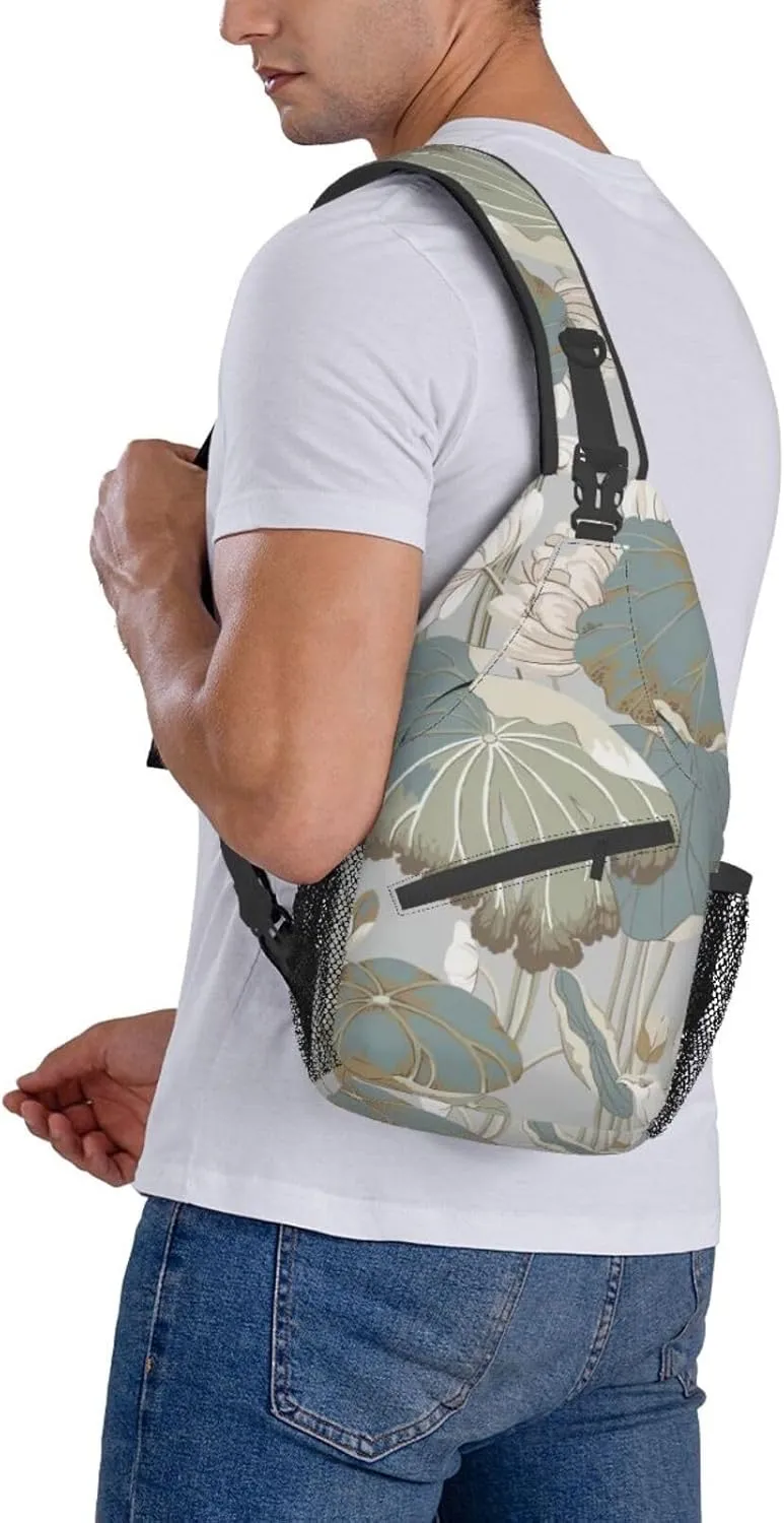 Black And White Soccer Ball Pattern Crossbody Bag Chest Shoulder Bag Small Casual Backpack Suitable For Women Men Hiking