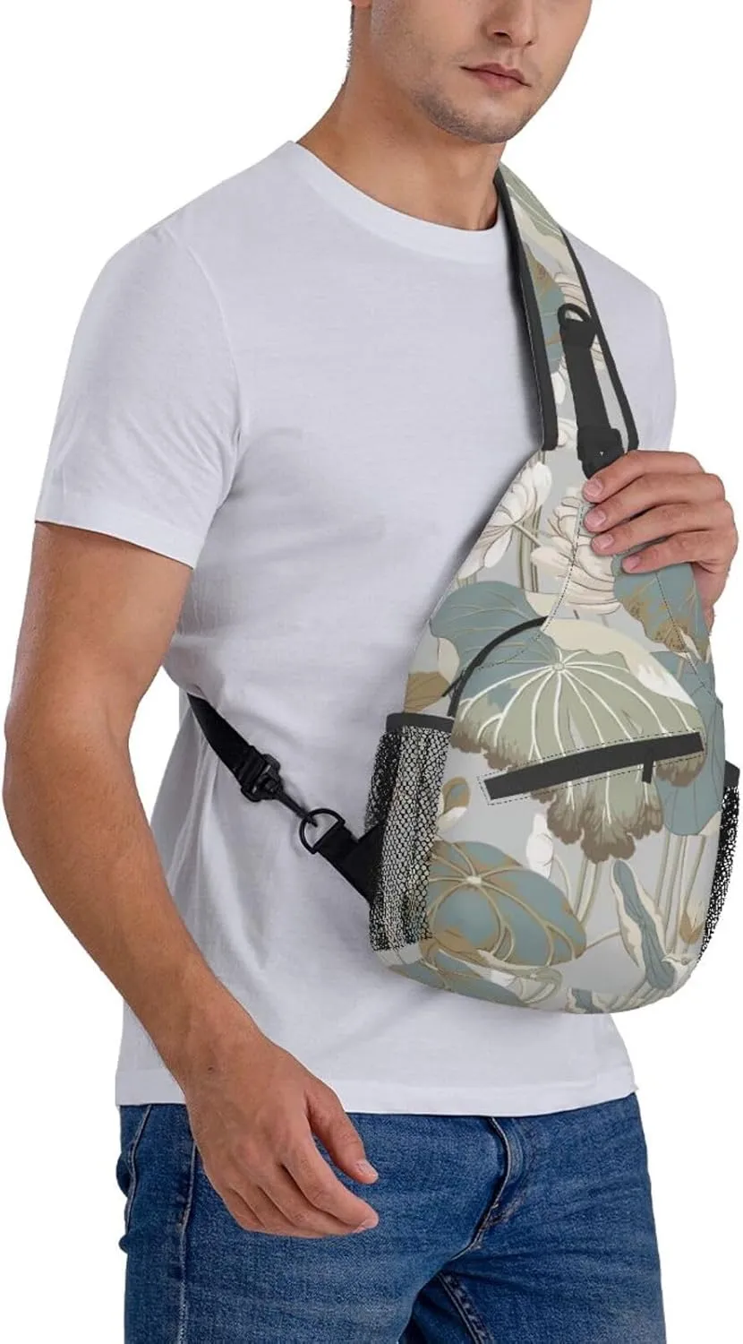 Black And White Soccer Ball Pattern Crossbody Bag Chest Shoulder Bag Small Casual Backpack Suitable For Women Men Hiking