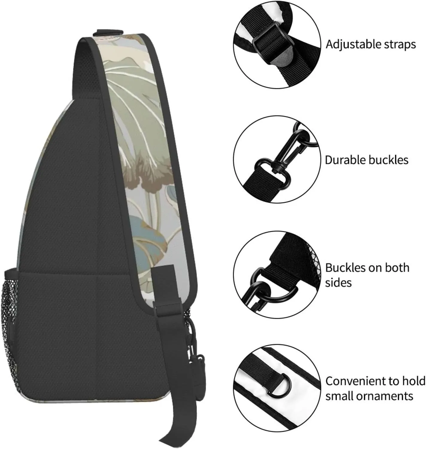 Black And White Soccer Ball Pattern Crossbody Bag Chest Shoulder Bag Small Casual Backpack Suitable For Women Men Hiking