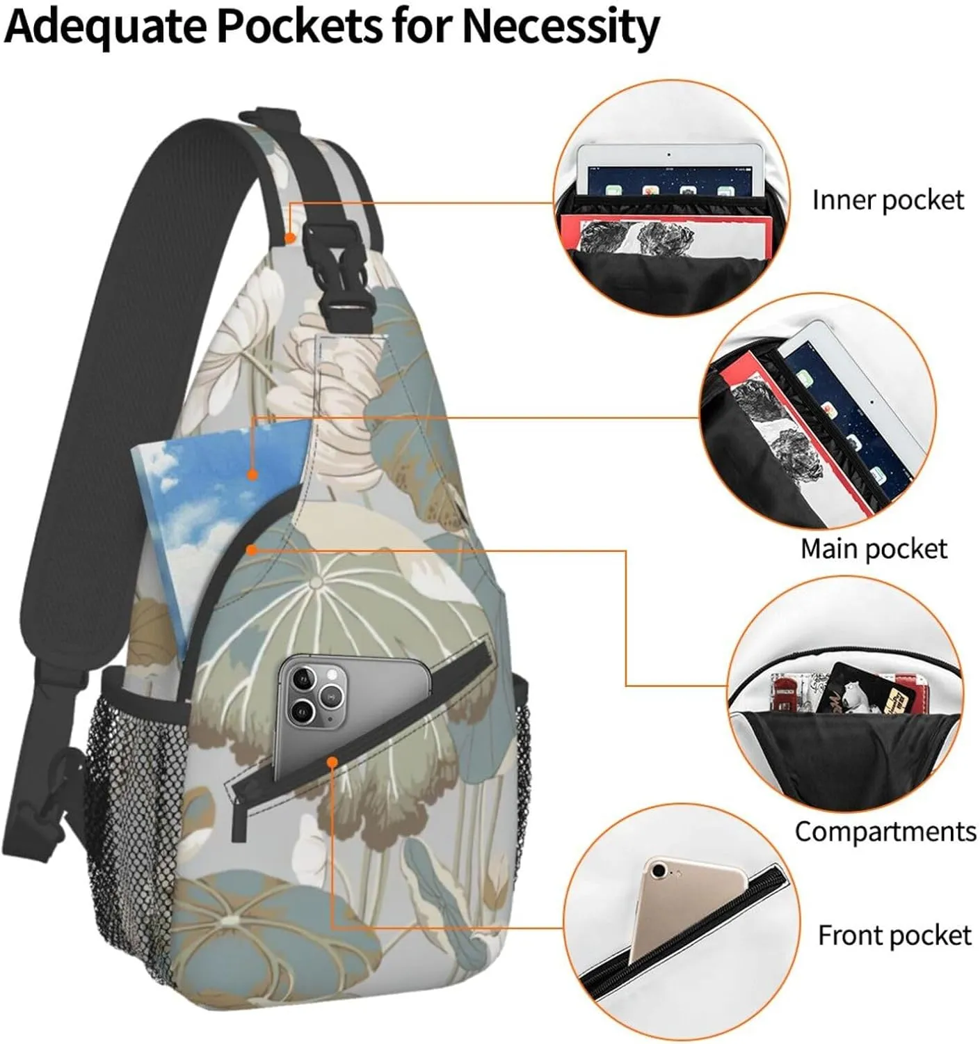 Black And White Soccer Ball Pattern Crossbody Bag Chest Shoulder Bag Small Casual Backpack Suitable For Women Men Hiking