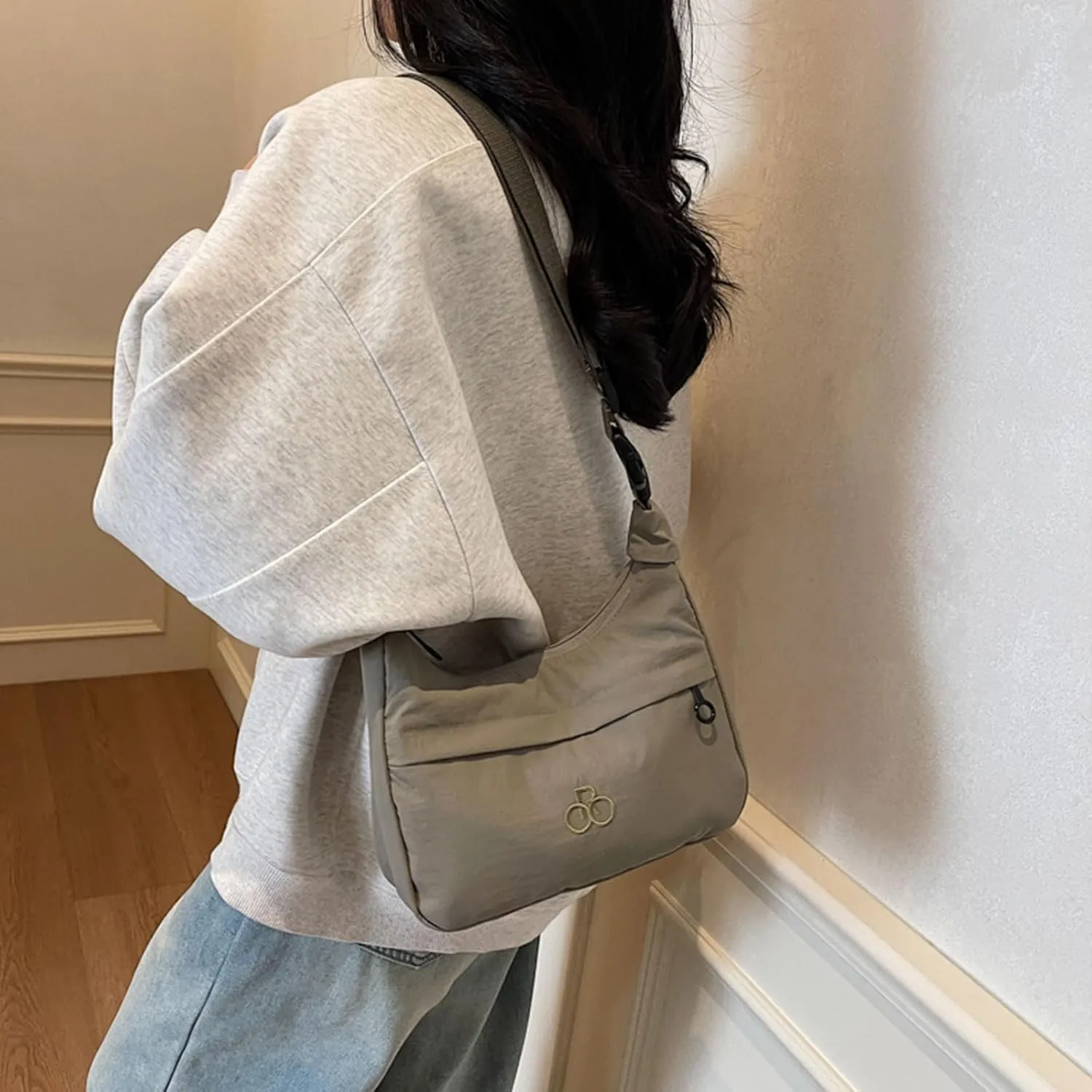 Black Crossbody Bag Textured Frosted PU Small Messenger Bag Casual Shoulder Bag Purse Travel Daypacks
