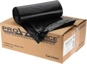 Black Heavy-Duty Black 1.25 mil Trash Bags: 60 Gallon Size (Pack of 100)
