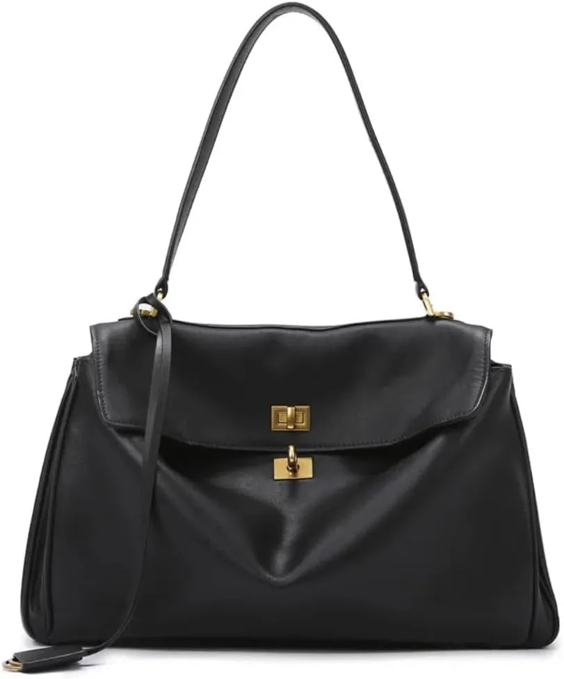 Black Tote Bag Shoulder Bag Large Casual HandBag Work College Purses for Women