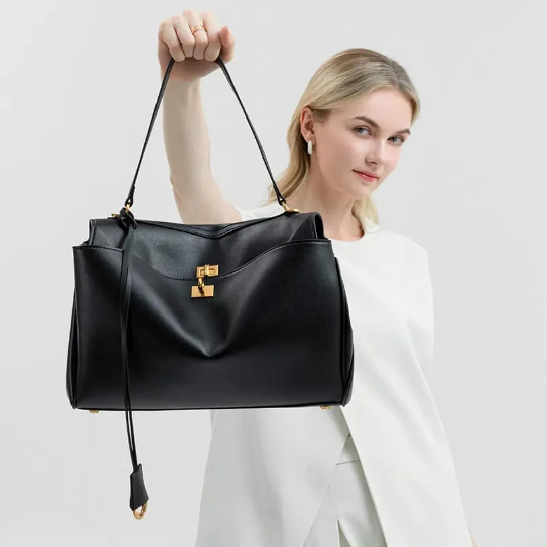 Black Tote Bag Shoulder Bag Large Casual HandBag Work College Purses for Women