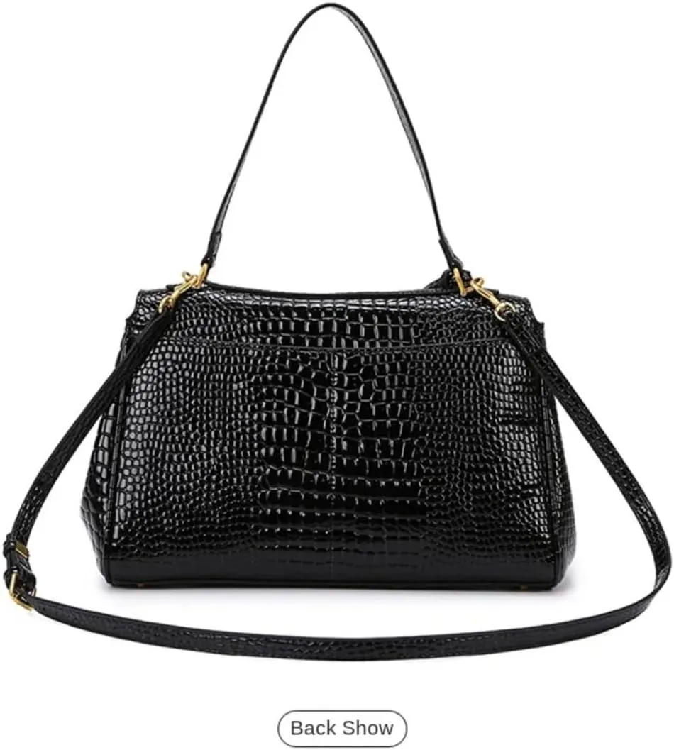 Black Tote Bag Shoulder Bag Large Casual HandBag Work College Purses for Women