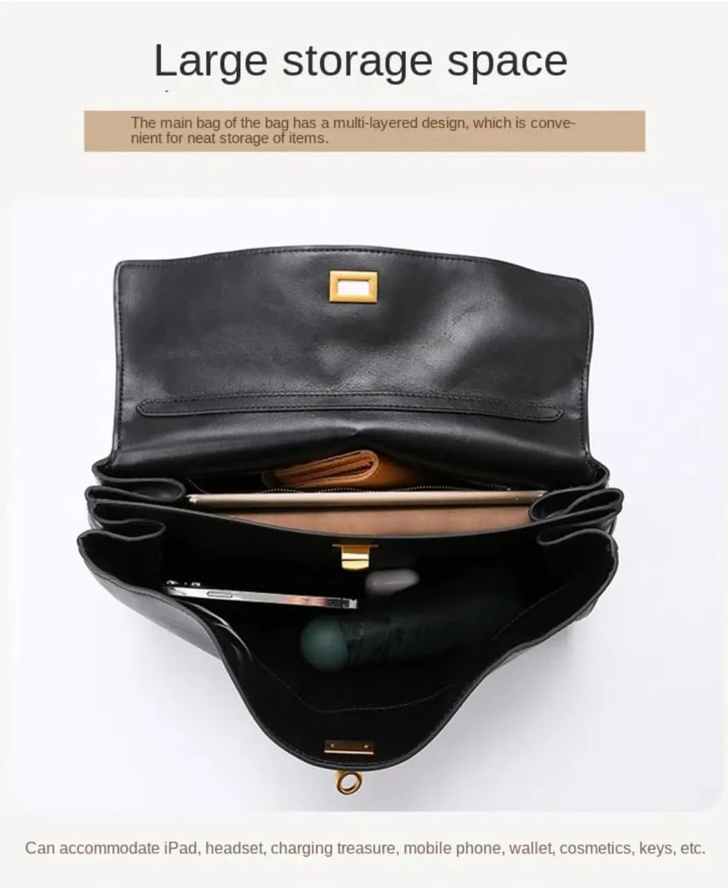 Black Tote Bag Shoulder Bag Large Casual HandBag Work College Purses for Women