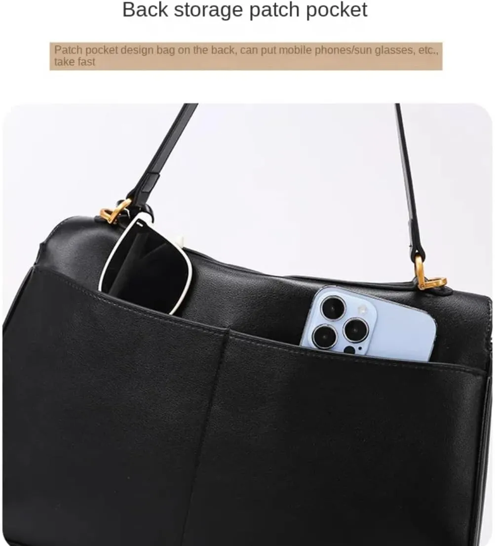 Black Tote Bag Shoulder Bag Large Casual HandBag Work College Purses for Women