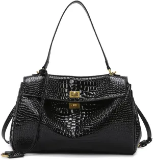 Black Tote Bag Shoulder Bag Large Casual HandBag Work College Purses for Women