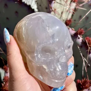 Blue Rose Quartz Skulls