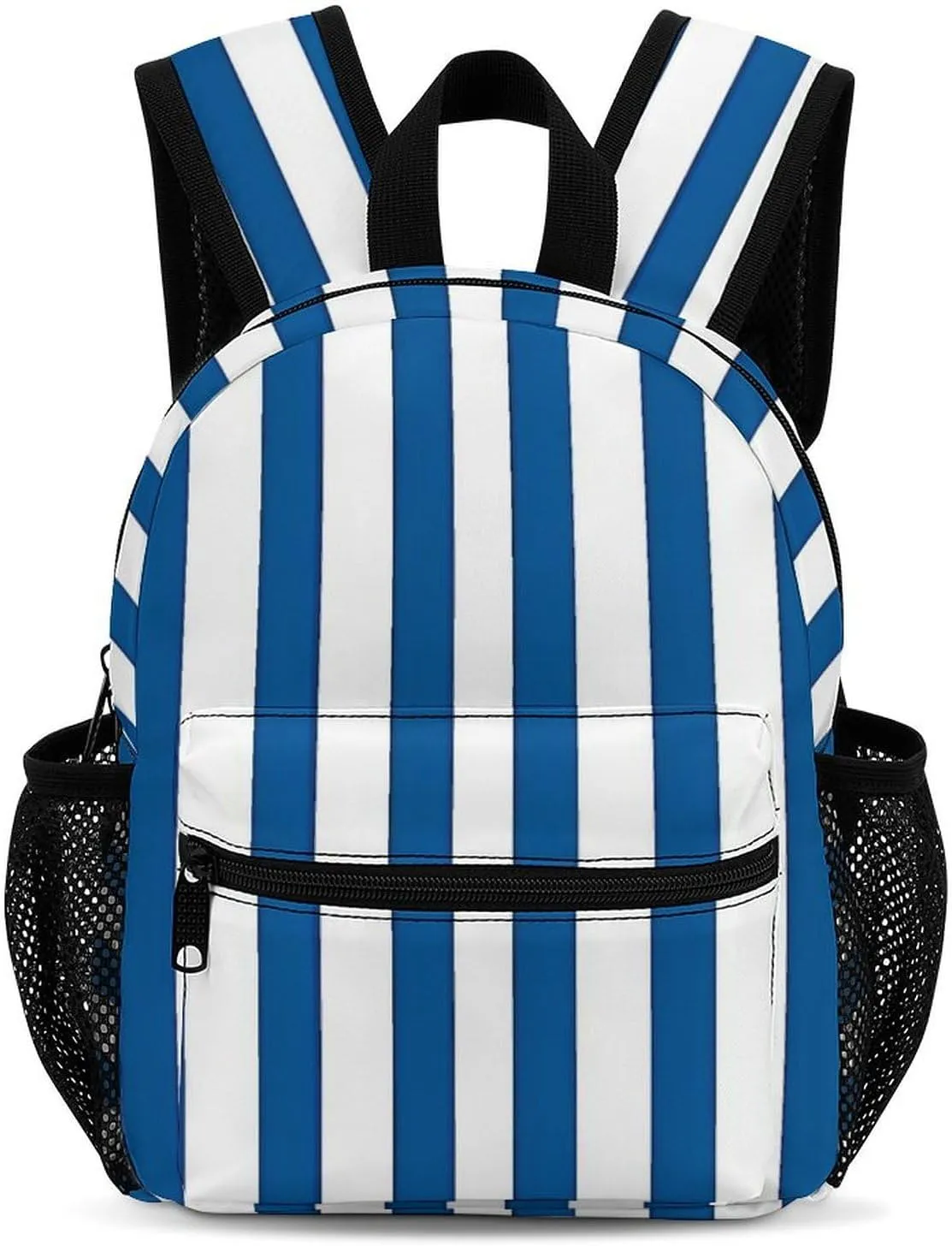 Blue Striped Backpack Cute Laptop Bag Mini Shoulder Bags Travel Casual Daypacks 13 Inch