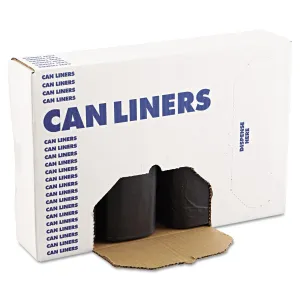 Boardwalk 519 SH-Grade Repro Can Liners, 38x58, 60gal, 1.2mil, Black, 10 Bags per Roll (Case of 10 Rolls)