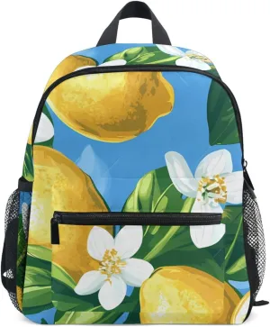 Bolaz Upgraded Backpack for School Teenagers Girls Boys-Lemon Flower Pattern,Travel Bag with Chest Buckle and Whistle
