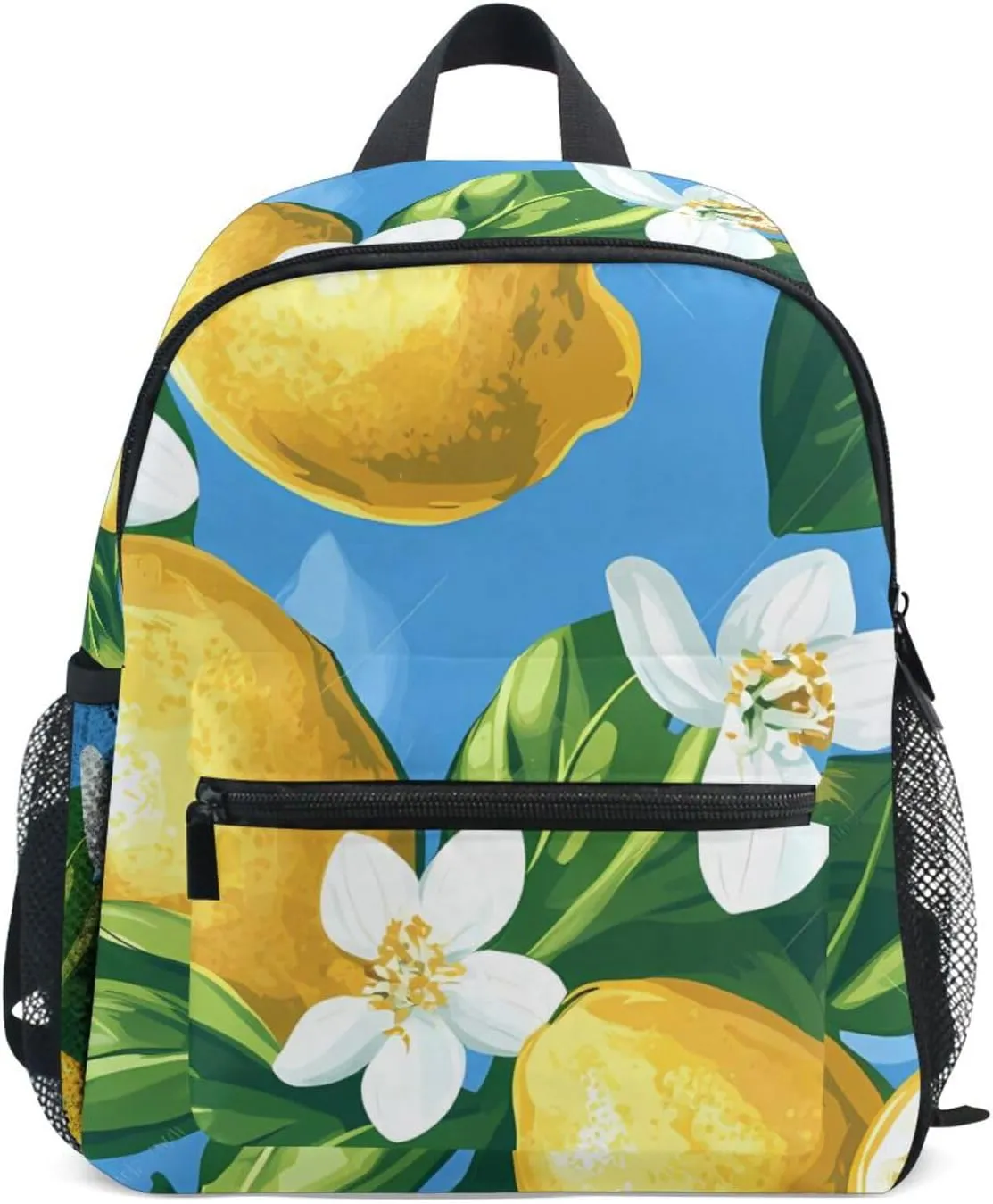 Bolaz Upgraded Backpack for School Teenagers Girls Boys-Lemon Flower Pattern,Travel Bag with Chest Buckle and Whistle