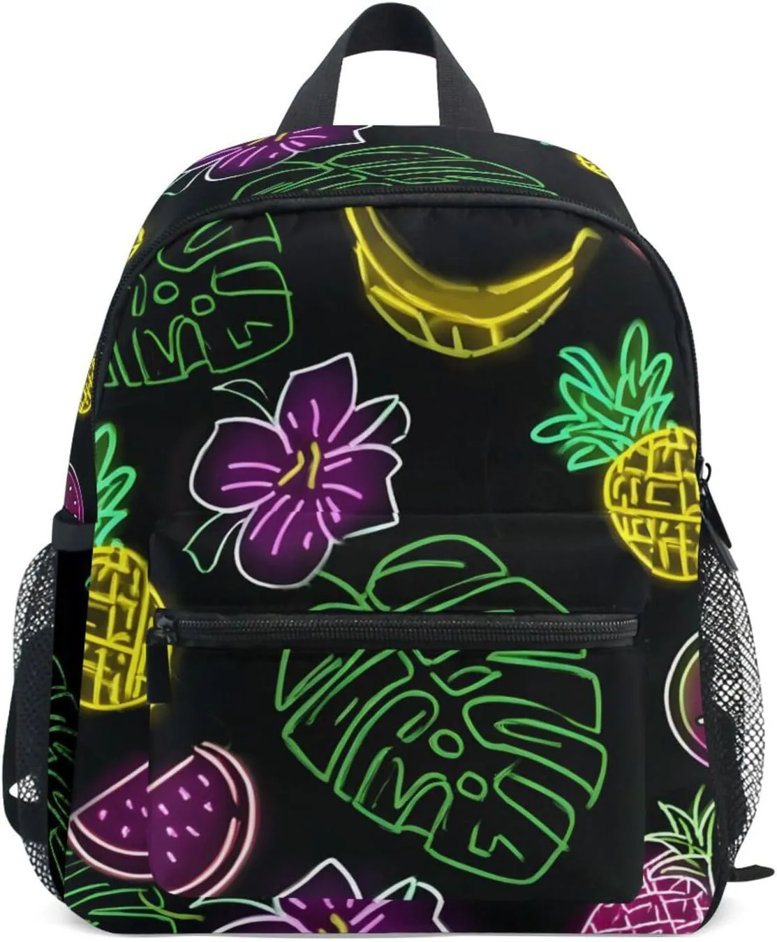 Bolaz Upgraded Backpack for School Teenagers Girls Boys-Neon Light Watermelon Pattern,Travel Bag with Chest Buckle and Whistle