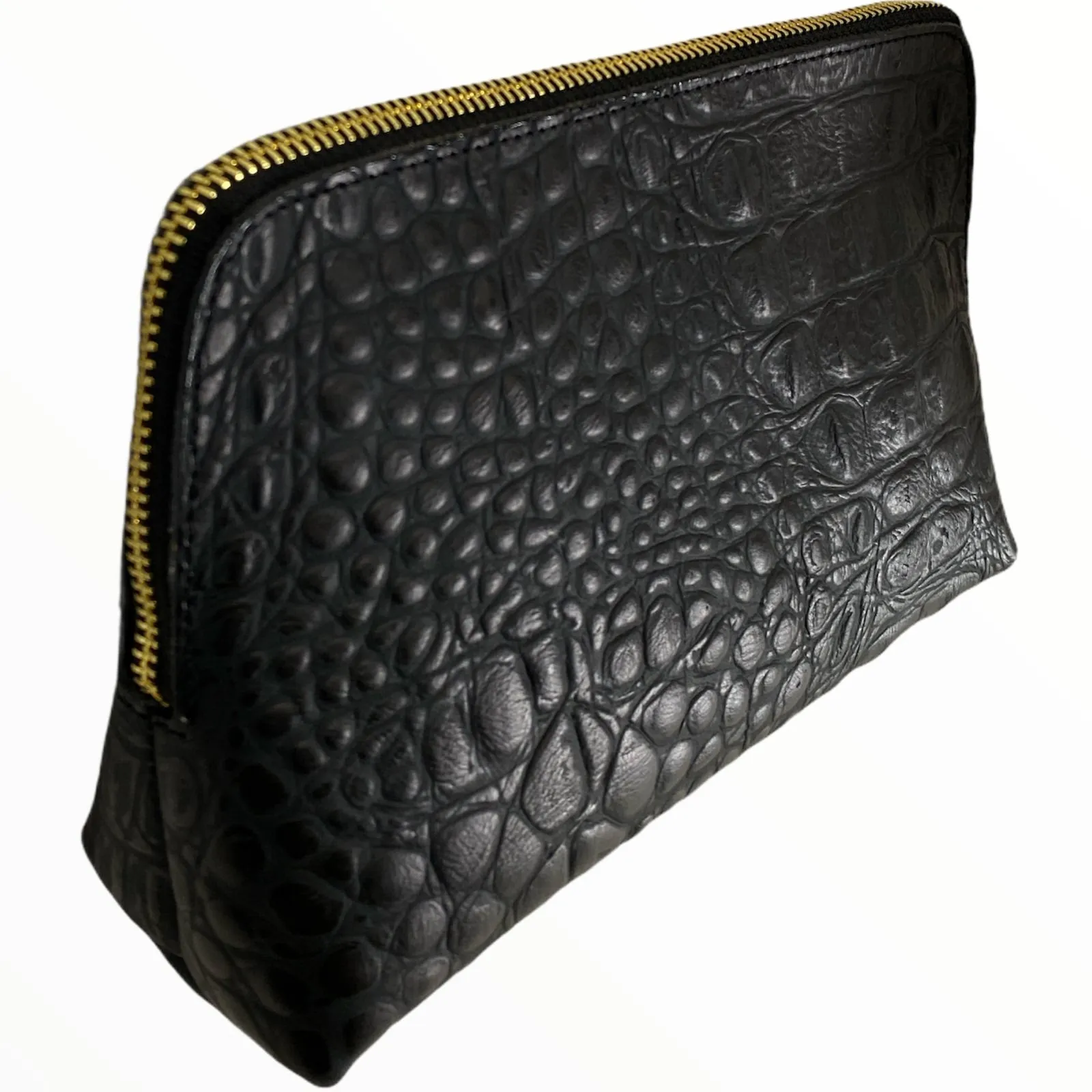 Box XL. Black leather crossbody bag.