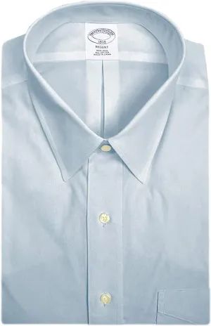 Brooks Brothers Mens Regent Fit Non Iron 100% Cotton Pocket Dress Shirt Chambray Light Blue (16 Neck 34/35 Sleeves)