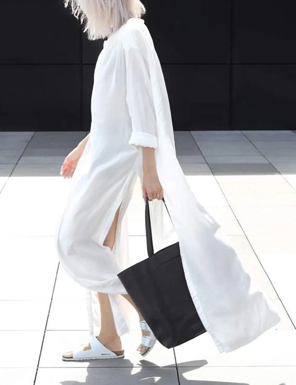 Bsubseach Women’s Beach Kaftan Dress Flowy Button Down Long Shirt Dress Kimono Cardigan Lightweight Caftan Swimsuit Cover Up