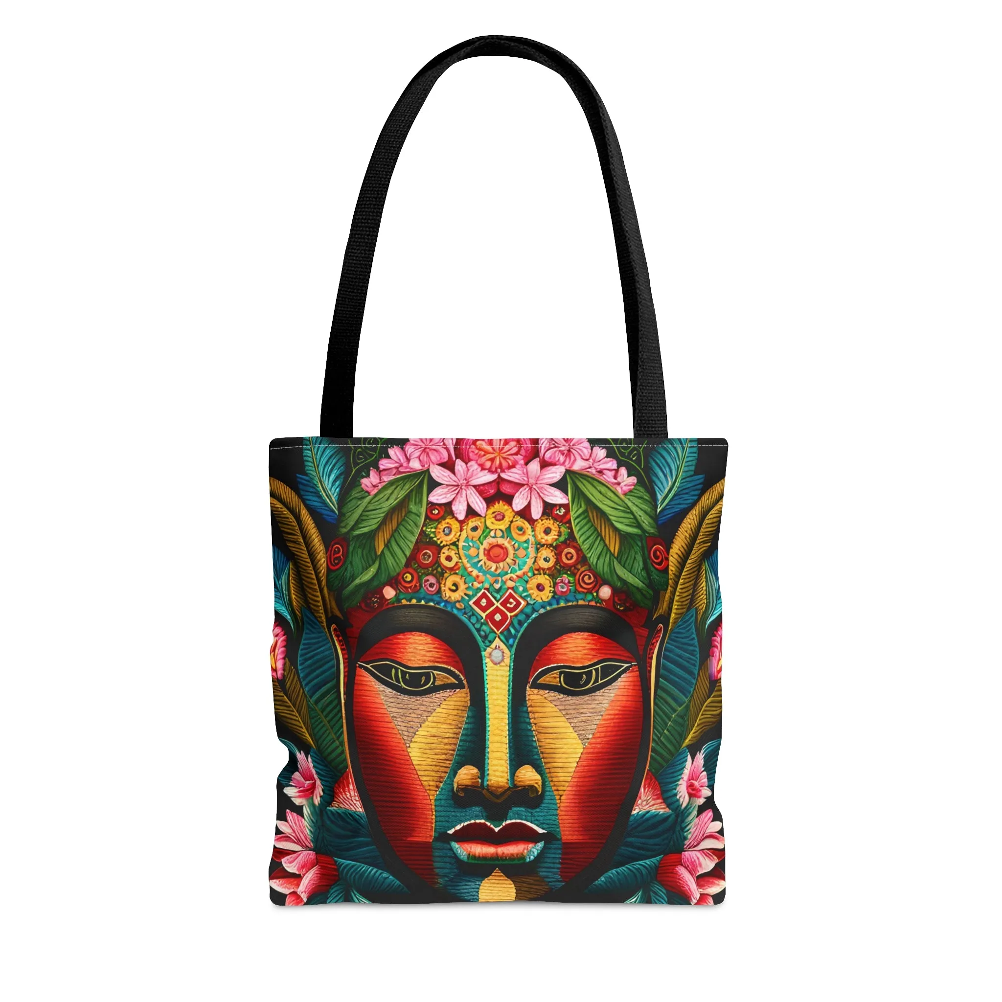 Buddha Face Flower Tote