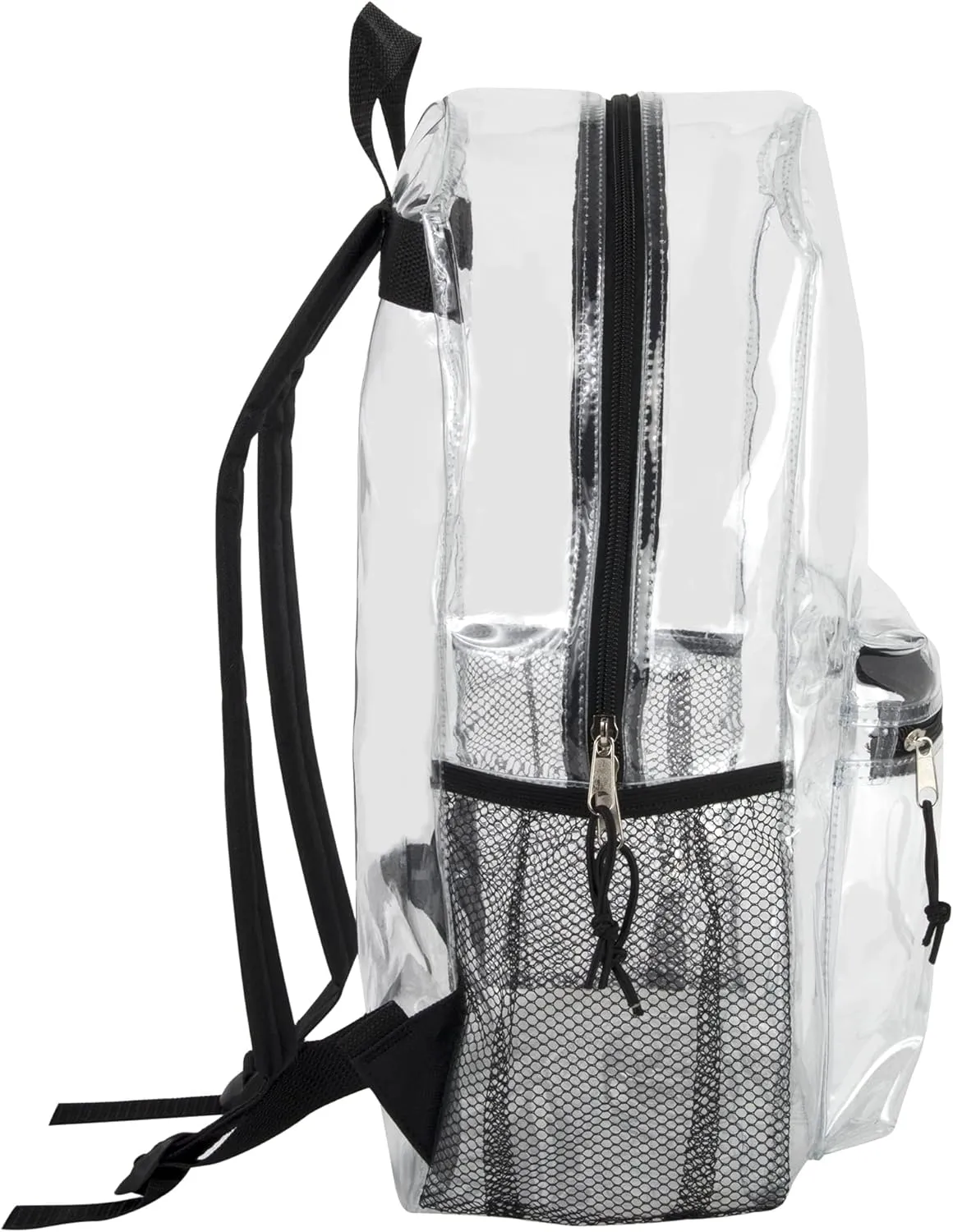 Bulk Clear Backpacks Wholesale for School 24 Pack Clear Backpacks for Boys, Girls, School, Stadium, Travel (Black Pack)