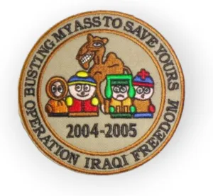 Busting My Ass to Save Yours Iraqi Freedom Patch Ir18A