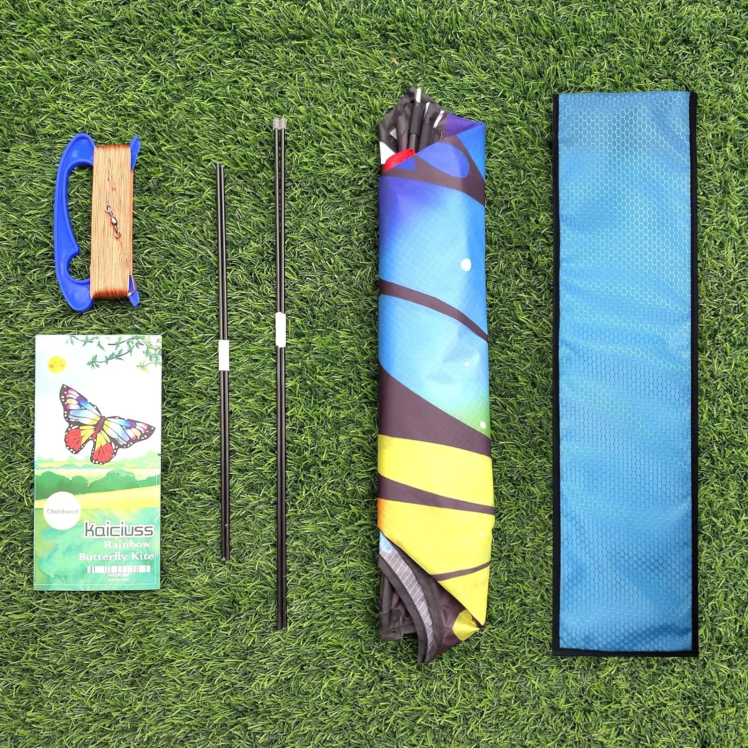 Butterfly Kites for Kids and Adults, Easy to Fly Large Single Line Kite for Boys and Girls - 55" x 28" Beach Kite for Beginners, 300ft String Handle Included