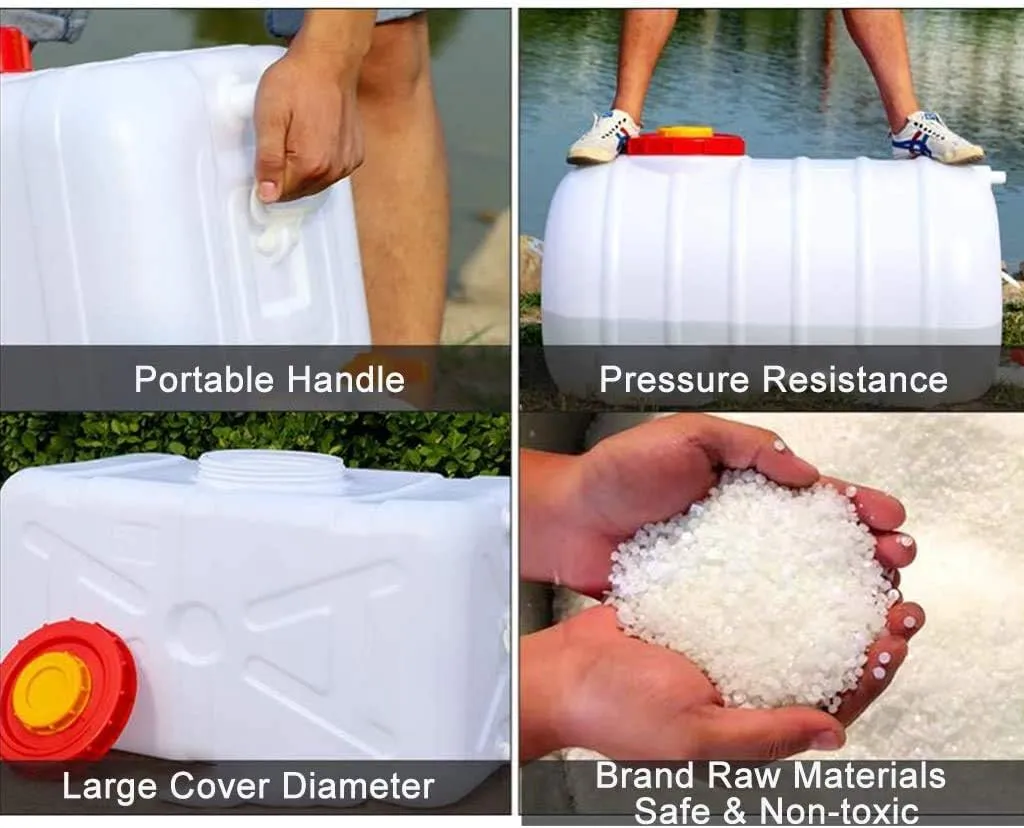Camping Water Carrier Premium BPA Free Water Container With Spigot,White Food Grade Plastic Water Storage Containers, Large Capacity Water Storage Tank,Perfect For Outdoors Camping Hiking Em(Size:30L)