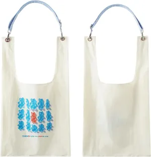 Candy Toby Bag with Detachable Nylon Embroidered Strap – Fun, Stylish Tote Bag for Shopping Trips, Everyday Casual Outings