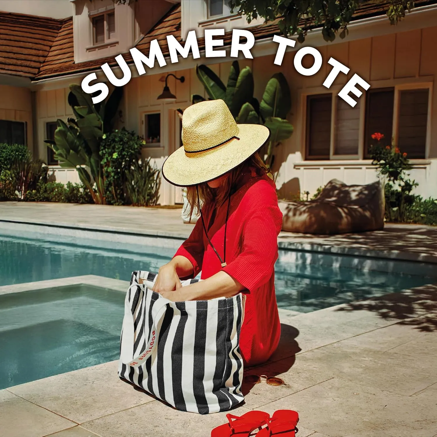 Canvas Tote Bag for Women - Beach Tote, Summer Bag for Travel, Pool, Weekender, Cruise, Market, Shopping