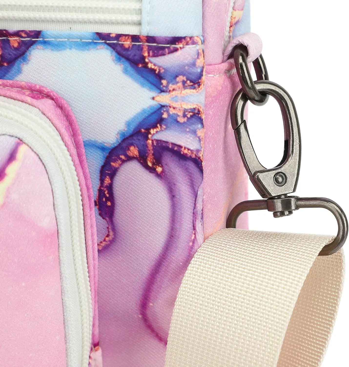 Canvaslove Muti-Pockets Laptop Case Bag,Rebound Bubble Cushioned Laptop Briefcase Shoulder Bag Fits 15.6 inch-16 inch Laptop(Pink Marble)