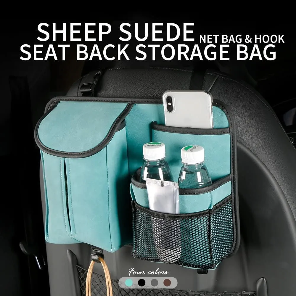 Car Seat Storage Bag for Dodge Challenger RWD 2018 2019 2020 2021 2022 2023, Kids Toy Backrest Hanging Organiser Waterproof Tissue Water Bottle Travel Accessories,Black