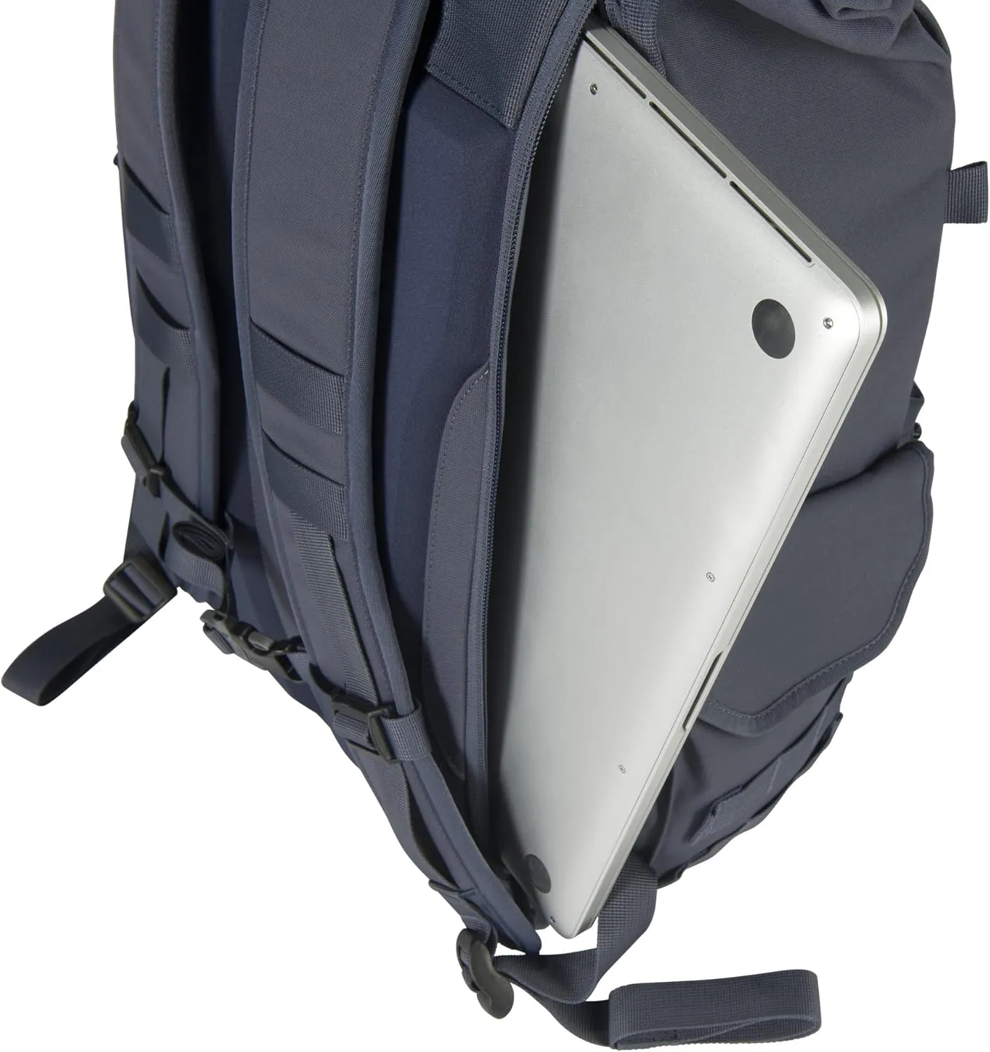 Carhartt 40L Nylon Roll Top Backpack, Heavy-Duty Water-Resistant Material W/ 17" Laptop Sleeve, Bluestone, One Size