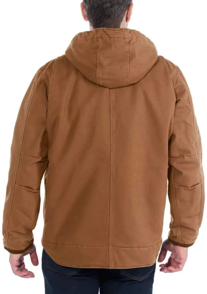 Carhartt Men's Relaxed Fit Washed Duck Sherpa-Lined Utility Jacket