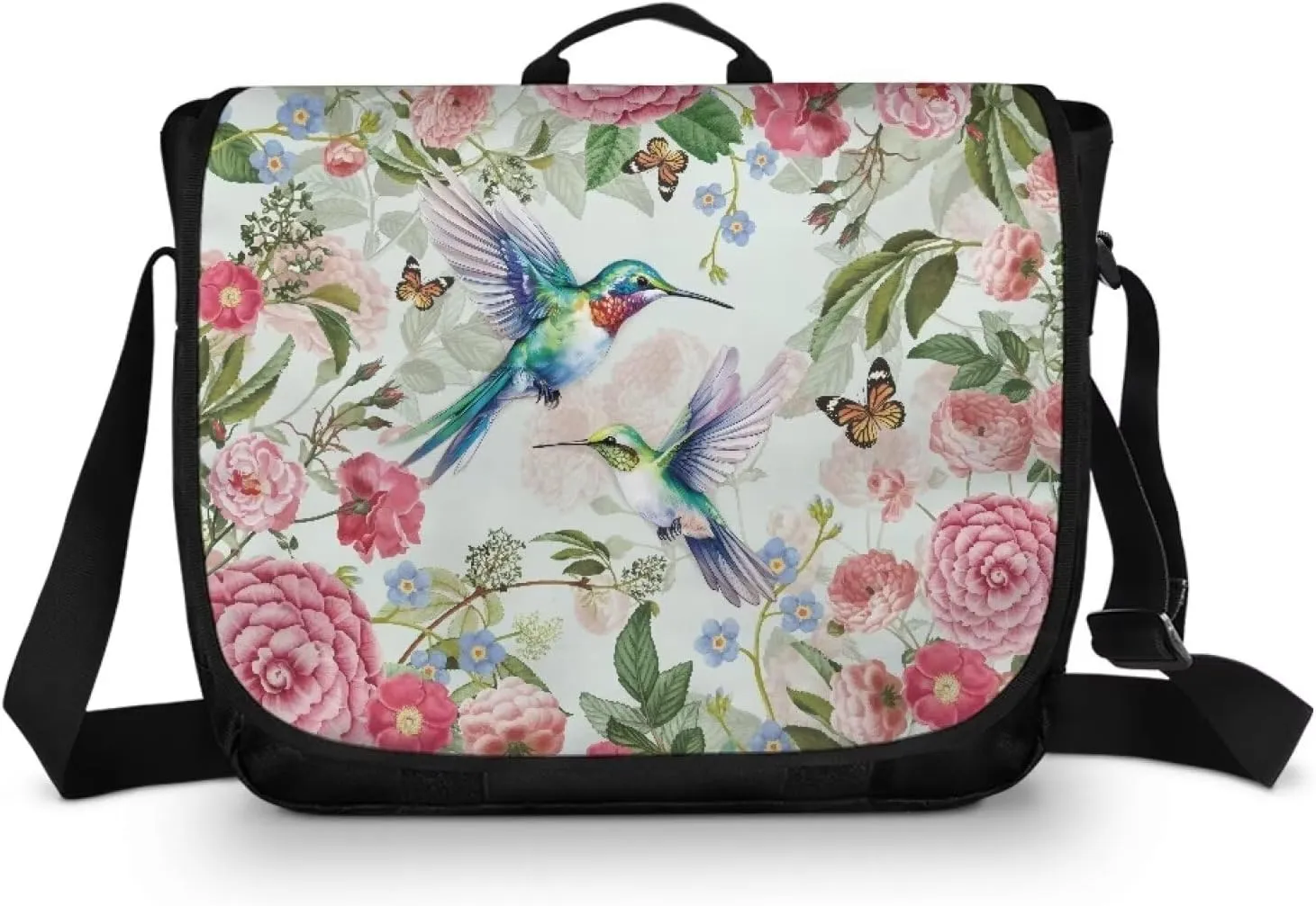 Casual Flap Crossbody Bag for Women Large Messenger Bag Vintage Men Shoulder Satchel Handbag for 15inch Laptop