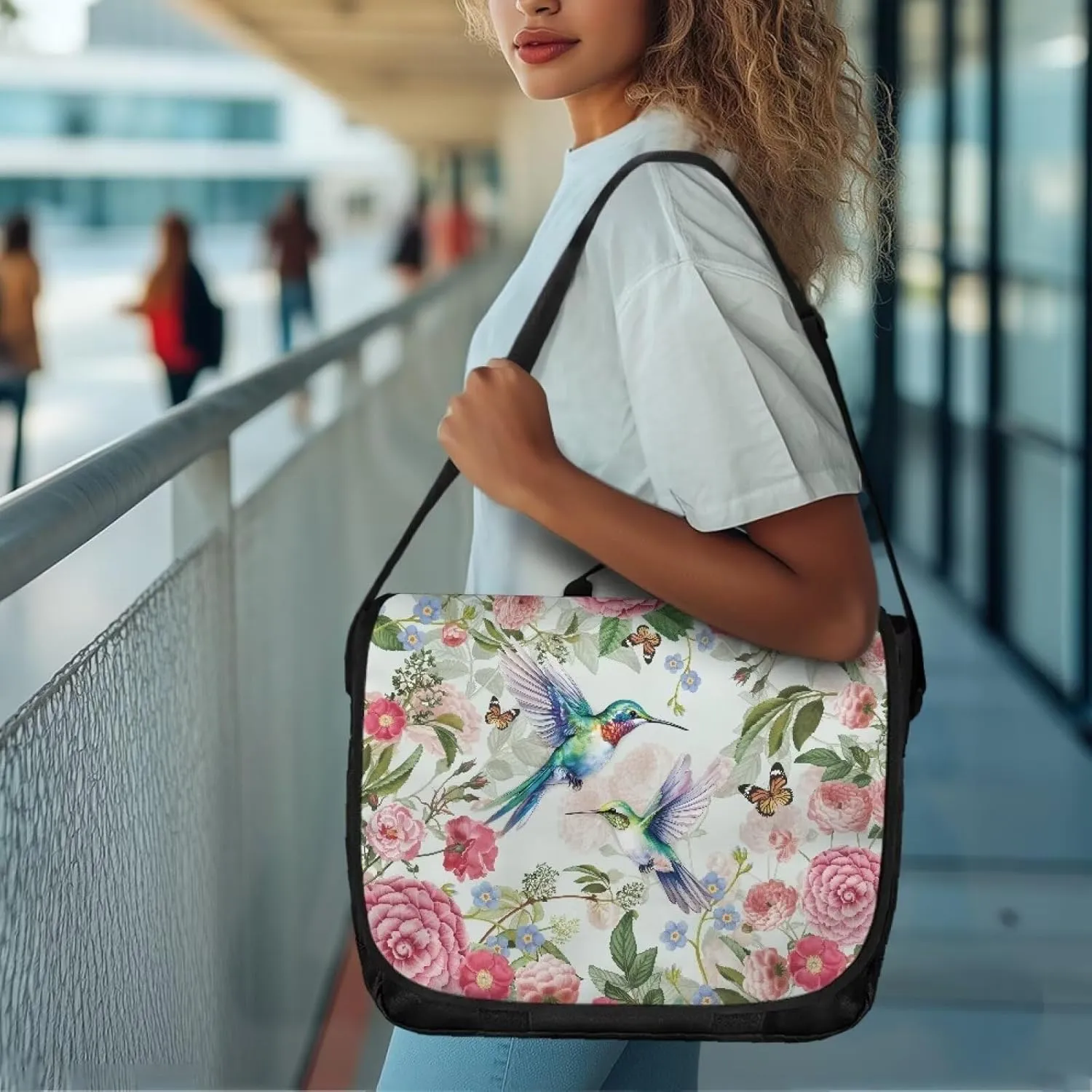 Casual Flap Crossbody Bag for Women Large Messenger Bag Vintage Men Shoulder Satchel Handbag for 15inch Laptop