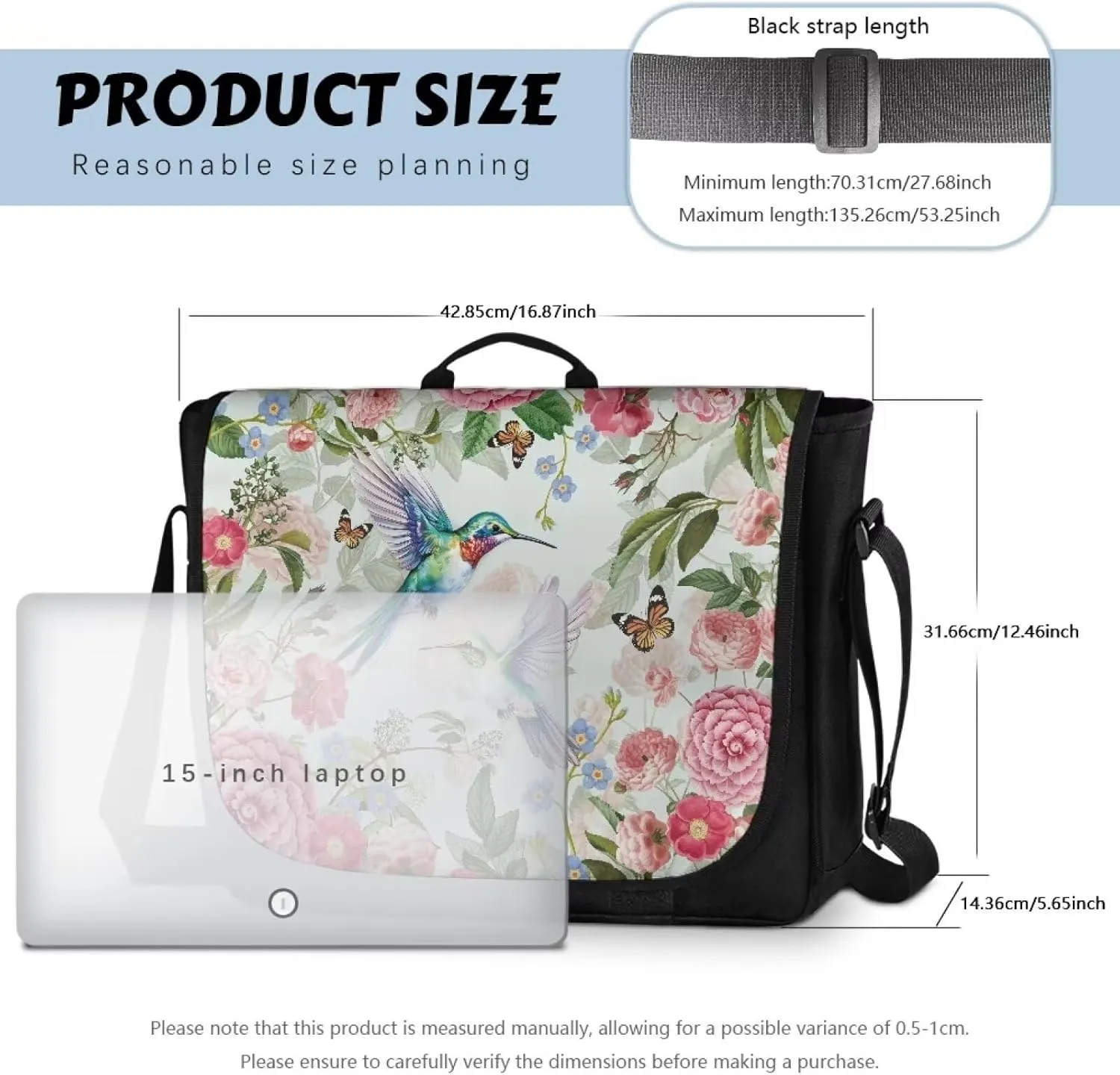 Casual Flap Crossbody Bag for Women Large Messenger Bag Vintage Men Shoulder Satchel Handbag for 15inch Laptop